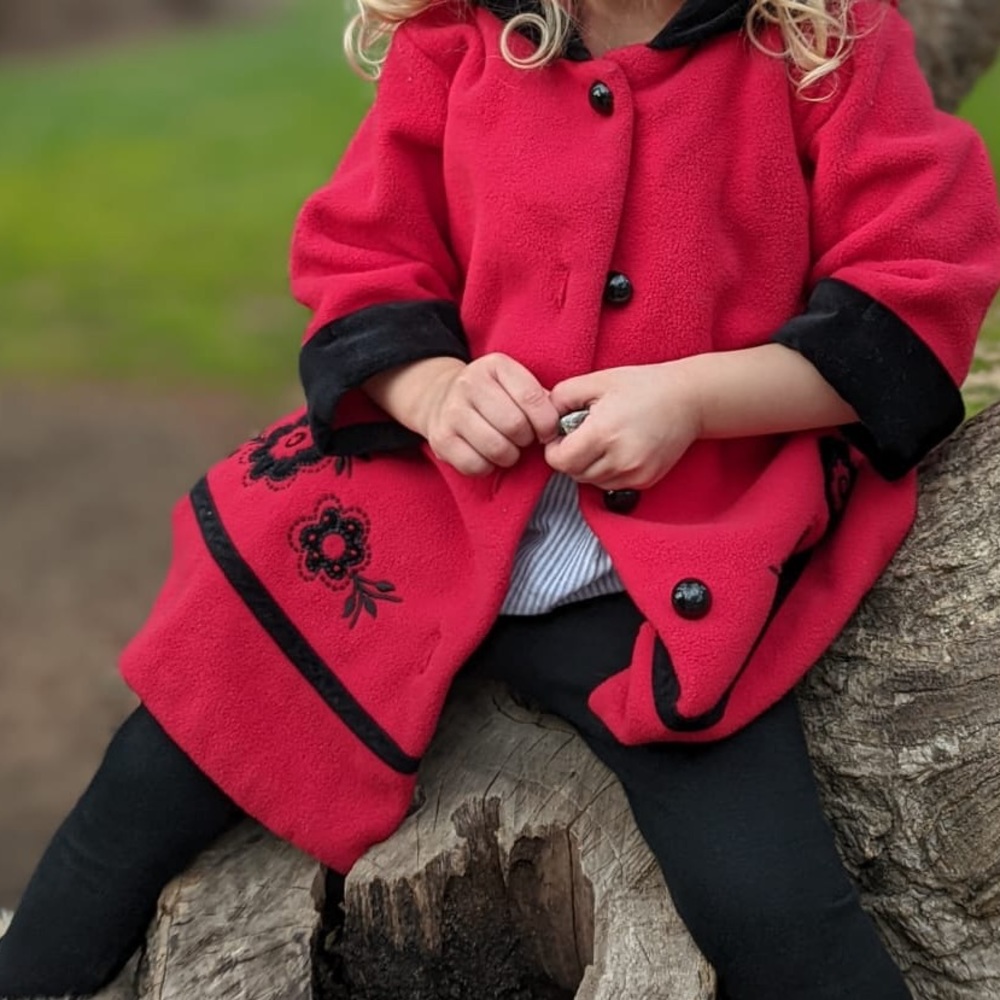 SOLD Fleece red dressy coat
